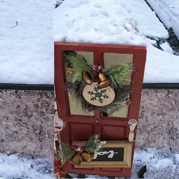 Winter Greetings Wooden Door